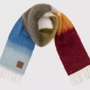 Loewe Mohair Scarf in multicoloured stripes